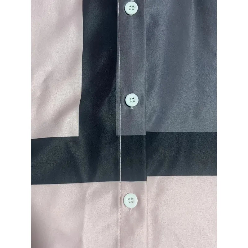GeoChic Plus: Geometric Plaid Shirt Dress for Women