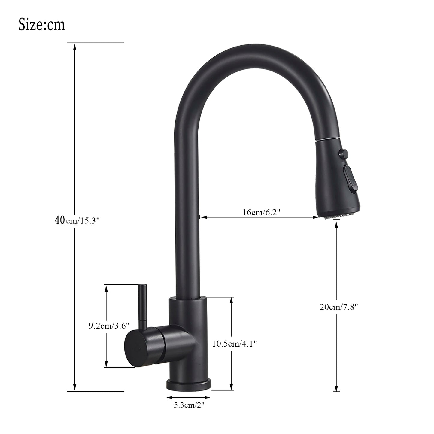 FlexiFlow Black: Dual-Mode Pull-Out Kitchen Faucet