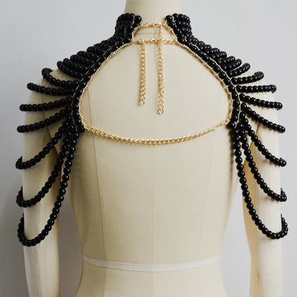 PearlEmbrace Body Chain: Sweater Chain & Top Jewelry for Dresses