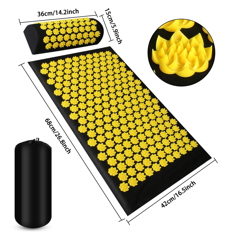 ZenPulse Fitness Mat: Body Needles Acupressure System for Yoga