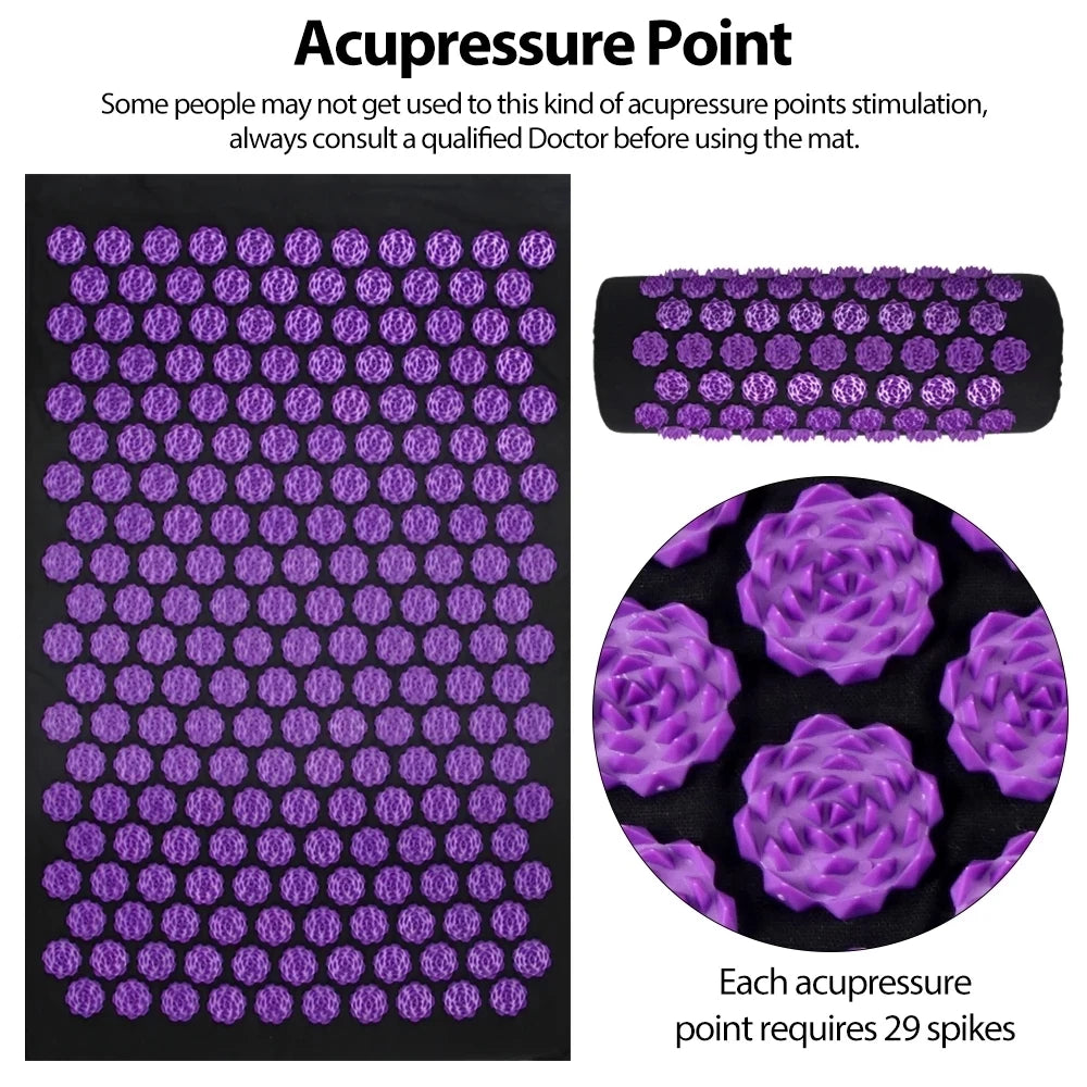 ZenPulse Fitness Mat: Body Needles Acupressure System for Yoga