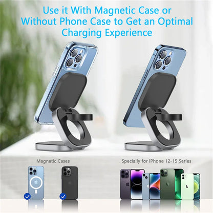 MagCharge Tower: Universal Wireless Stand for Phones & Watches