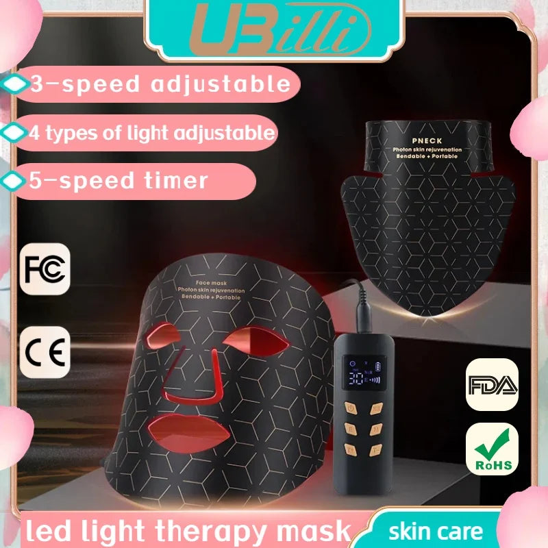 SpectrumSkin Pro: Multi-Color LED Facial & Neck Therapy Mask Premium