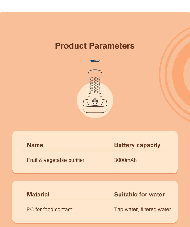 VegiSafe: Household Vegetable and Fruit Cleaner and Pesticide Disinfectant Machine