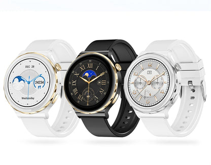 GlamTrack 2024: Fashion Smart Watch with AMOLED HD for Women