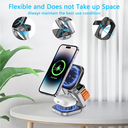 MagCharge Tower: Universal Wireless Stand for Phones & Watches