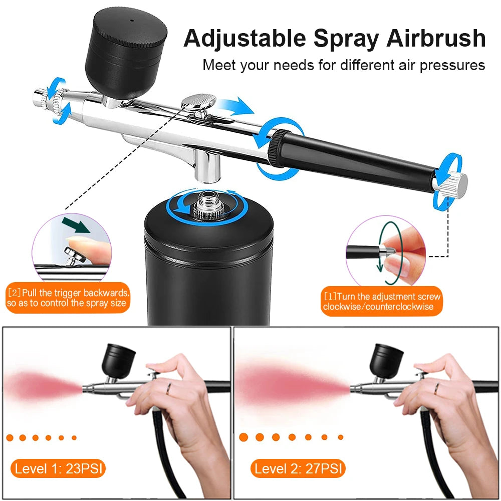 ArtStream Compact: Airbrush Kit for Nails, Cake, and Crafts