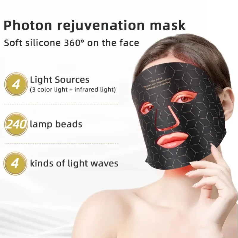 SpectrumSkin Pro: Multi-Color LED Facial & Neck Therapy Mask Premium